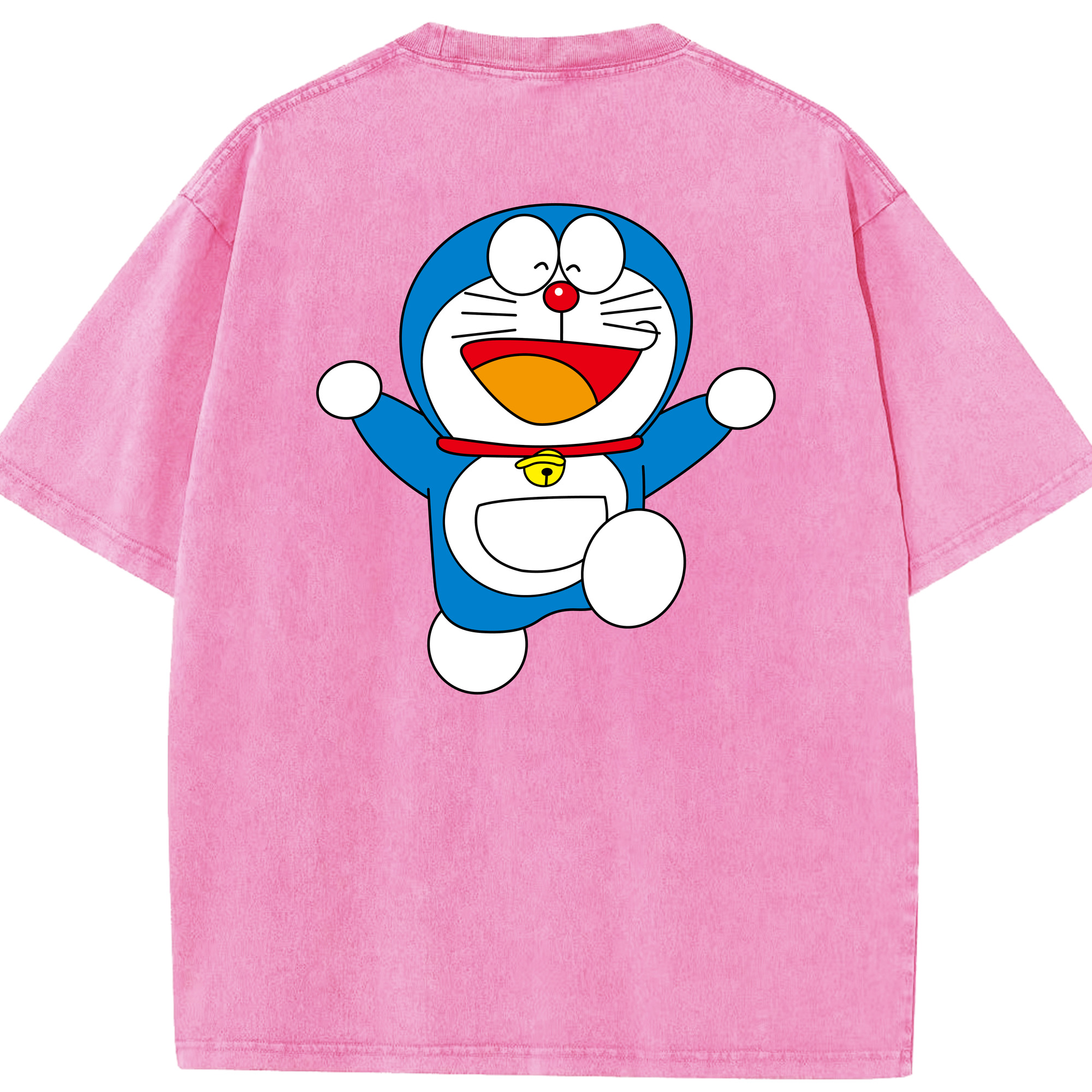 （画像用） ドラえもん Doraemon 綿100% ヴィンテージ風 半袖Tシャツ（背面プリント）